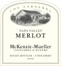 McKenzie-Mueller Vineyards & Winery Merlot 2009 Front Label