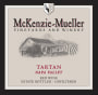McKenzie-Mueller Vineyards & Winery Tartan Red 2005 Front Label