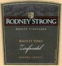 Rodney Strong Estate Knotty Vines Zinfandel 1999 Front Label