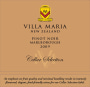 Villa Maria Cellar Selection Pinot Noir 2009 Front Label