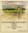 Meadowlark Vineyards Reserve Syrah 2007 Front Label