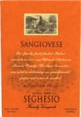 Seghesio Sangiovese 2000 Front Label