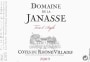 Domaine de la Janasse Cotes du Rhone Villages 2009 Front Label