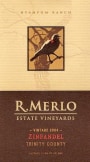 Merlo Family Estate Vineyards Zinfandel 2004 Front Label