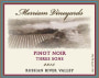 Merriam Vineyards Three Sons Pinot Noir 2013 Front Label