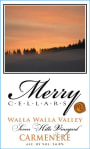 Merry Cellars Winery Seven Hills Vineyard Carmenere 2006 Front Label