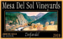 Mesa Del Sol Zinfandel 2010 Front Label