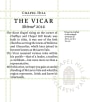 Chapel Hill The Vicar 2010 Front Label