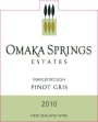 Omaka Springs Pinot Gris 2010 Front Label