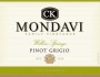 CK Mondavi Willow Springs Pinot Grigio 2009 Front Label