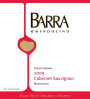 Barra of Mendocino Cabernet Sauvignon 2009 Front Label