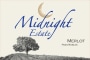 Midnight Cellars Winery Estate Merlot 2012 Front Label