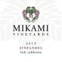 Mikami Vineyards Zinfandel 2013 Front Label