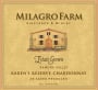 Milagro Farm Vineyards & Winery Karens Reserve Chardonnay 2013 Front Label