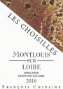 Francois Chidaine Montlouis Les Choisilles 2010 Front Label