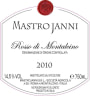 Mastrojanni Rosso di Montalcino 2010 Front Label