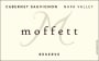 Moffett Vineyards Reserve Cabernet Sauvignon 2012 Front Label
