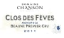 Chanson Pere & Fils Beaune Clos des Feves 2011 Front Label