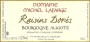 Domaine Michel Lafarge Bourgogne Aligote Raisins Dores 2011 Front Label