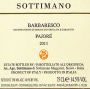 Sottimano Barbaresco Pajore 2011 Front Label