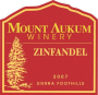 Mount Aukum Winery Zinfandel 2007 Front Label