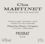 Clos Martinet Priorat 2011 Front Label