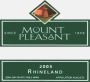 Mount Pleasant Winery Rhineland White 2003 Front Label
