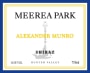 Meerea Park Alexander Munro Shiraz 2011 Front Label