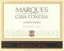 Concha y Toro Marques de Casa Concha Chardonnay 1999 Front Label