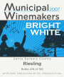 Municipal Winemakers Bright White Rodney's Vineyard Riesling 2007 Front Label