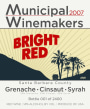 Municipal Winemakers Bright Red 2007 Front Label