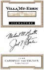 Villa Mt. Eden Signature Series Cabernet Sauvignon 1998 Front Label