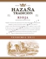 Hazana Rioja Tradicion 2011 Front Label