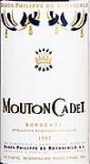 Mouton Cadet Rouge 1999 Front Label