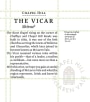 Chapel Hill The Vicar 2012 Front Label