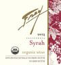 Frey Organic Syrah 2015 Front Label