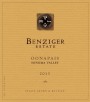 Benziger Oonapias Red 2013 Front Label