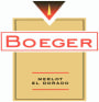 Boeger El Dorado Merlot 2015 Front Label