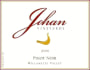 Johan Vineyards Estate Pinot Noir 2006 Front Label
