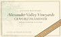 Alexander Valley Vineyards Gewurztraminer 2007 Front Label