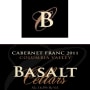 Basalt Cellars Cabernet Franc 2011 Front Label