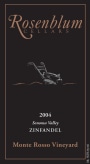 Rosenblum Cellars Monte Rosso Zinfandel 2004 Front Label