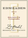 Edmeades Shamrock Vineyard Zinfandel 2013  Front Label