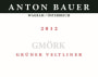 Anton Bauer Gmork Gruner Veltliner 2012 Front Label