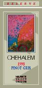 Chehalem Reserve Pinot Gris 1997 Front Label