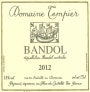 Domaine Tempier Bandol Rouge 2012 Front Label