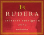 Rudera Cabernet Sauvignon 2012 Front Label