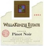 WillaKenzie Estate Willamette Valley Pinot Noir 2000 Front Label