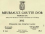 Domaine des Comtes Lafon Meursault Les Gouttes d'Or Premier Cru 2012 Front Label