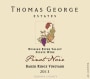 Thomas George Baker Ridge Vineyard Pinot Noir 2013  Front Label